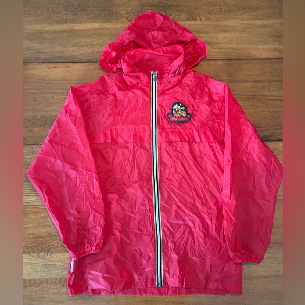 Vintage K-Way Jacket 80s Moosehead Brewery Patch Large